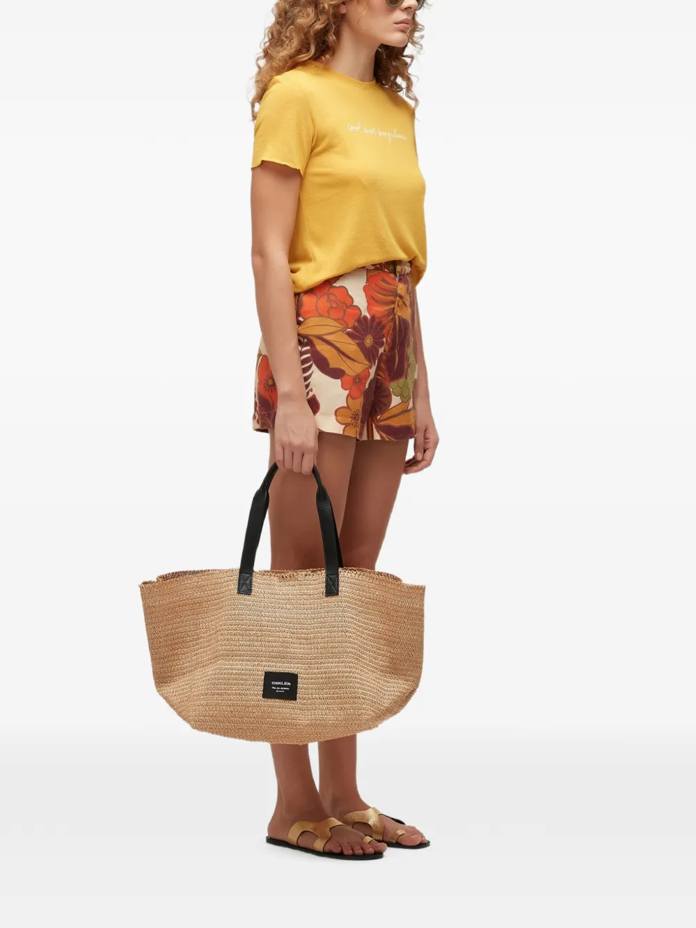  Osklen Floral-print Shorts - Orange 