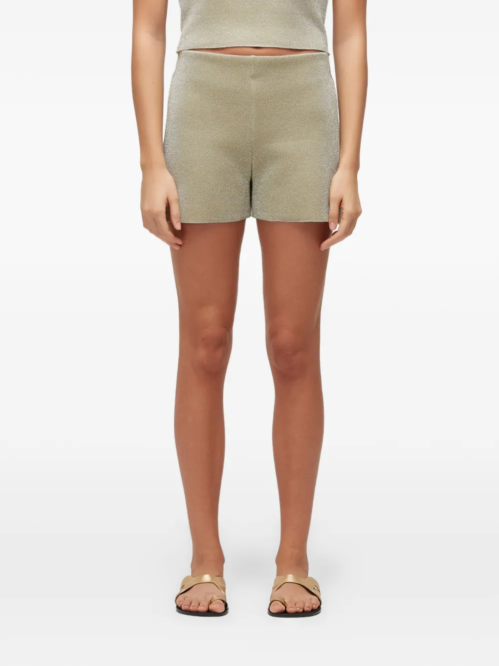 Osklen metallic-effect mini shorts | neutro | Image 1
