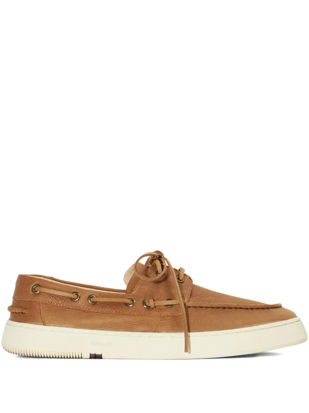 Osklen Soho Dockside laced leather boat shoes - Braun