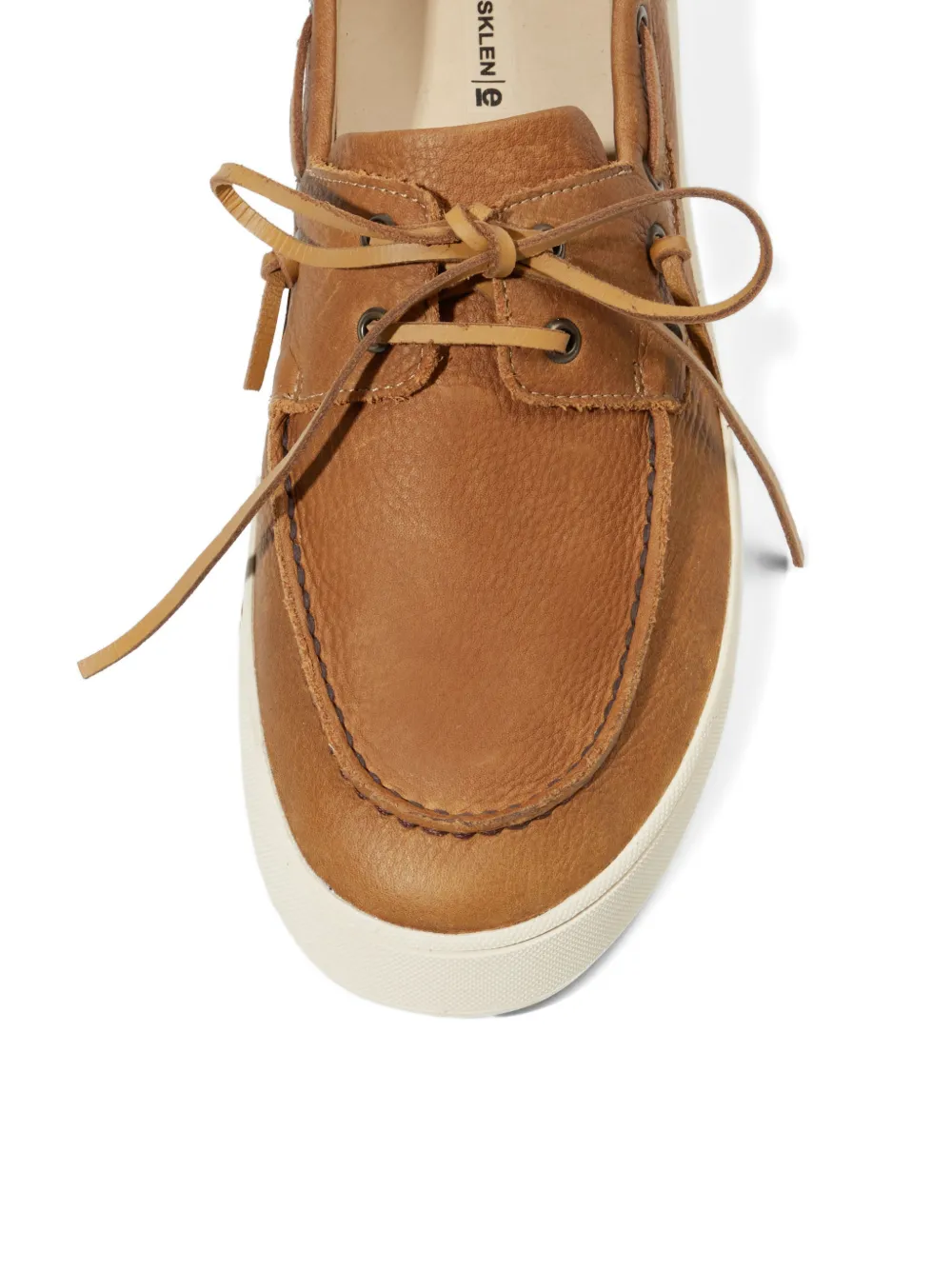 Osklen Soho Dockside leren bootschoenen met kant Bruin