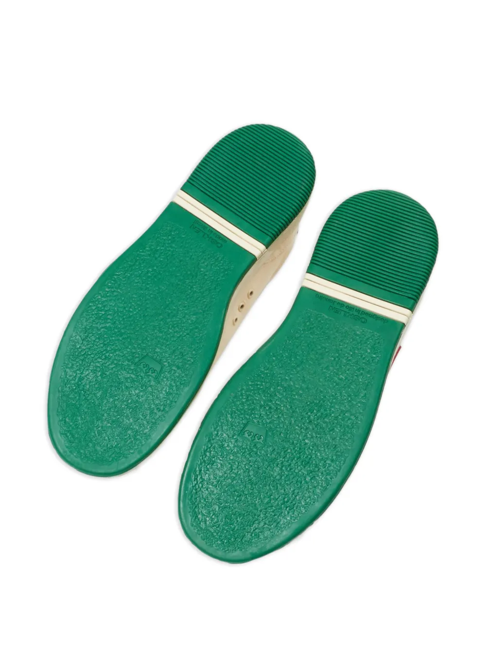 Osklen Ag gestreepte sneakers Beige