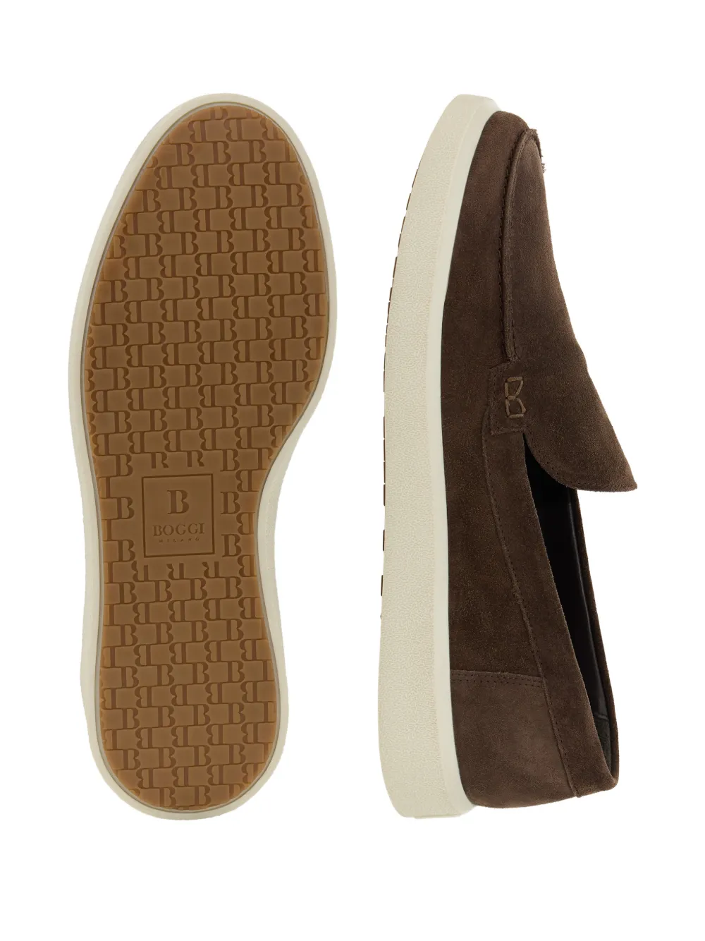 Boggi Milano Stratus suède loafers Bruin