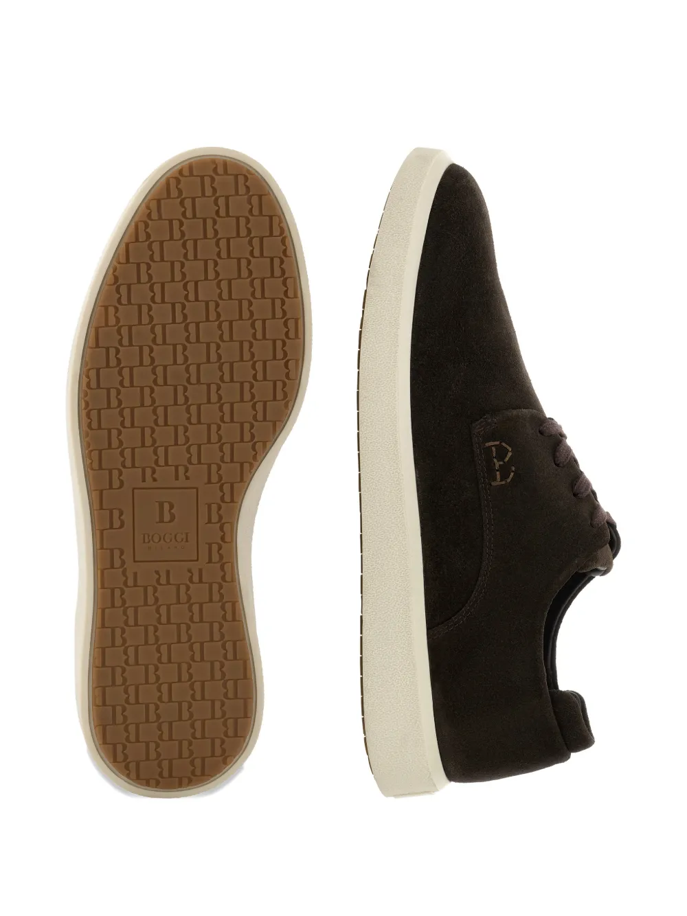 Boggi Milano Cloud suède derby schoenen Bruin