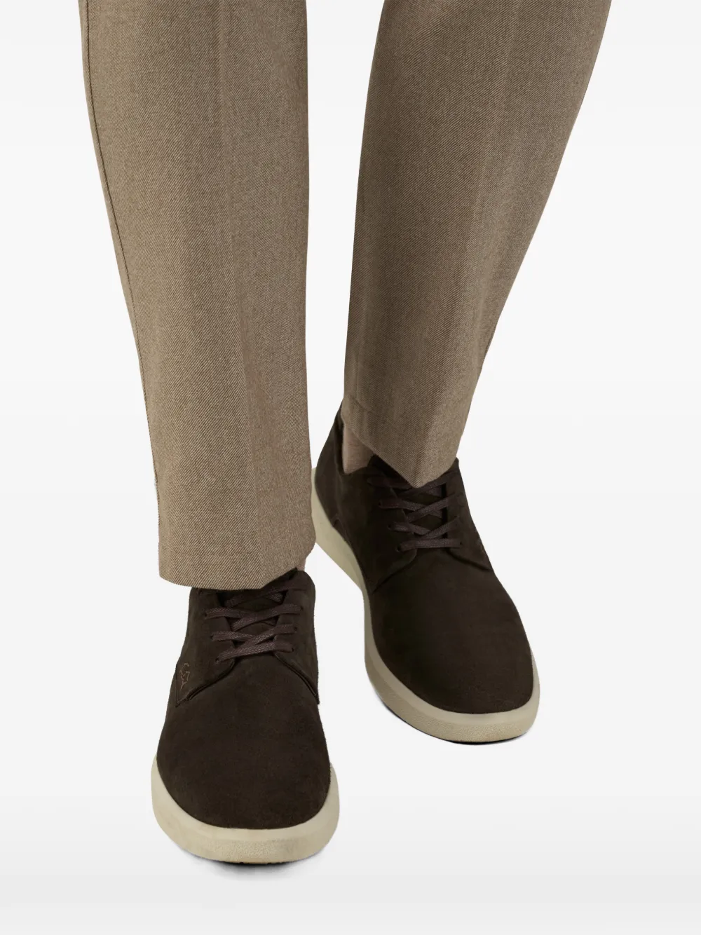 Boggi Milano Cloud suède derby schoenen Bruin