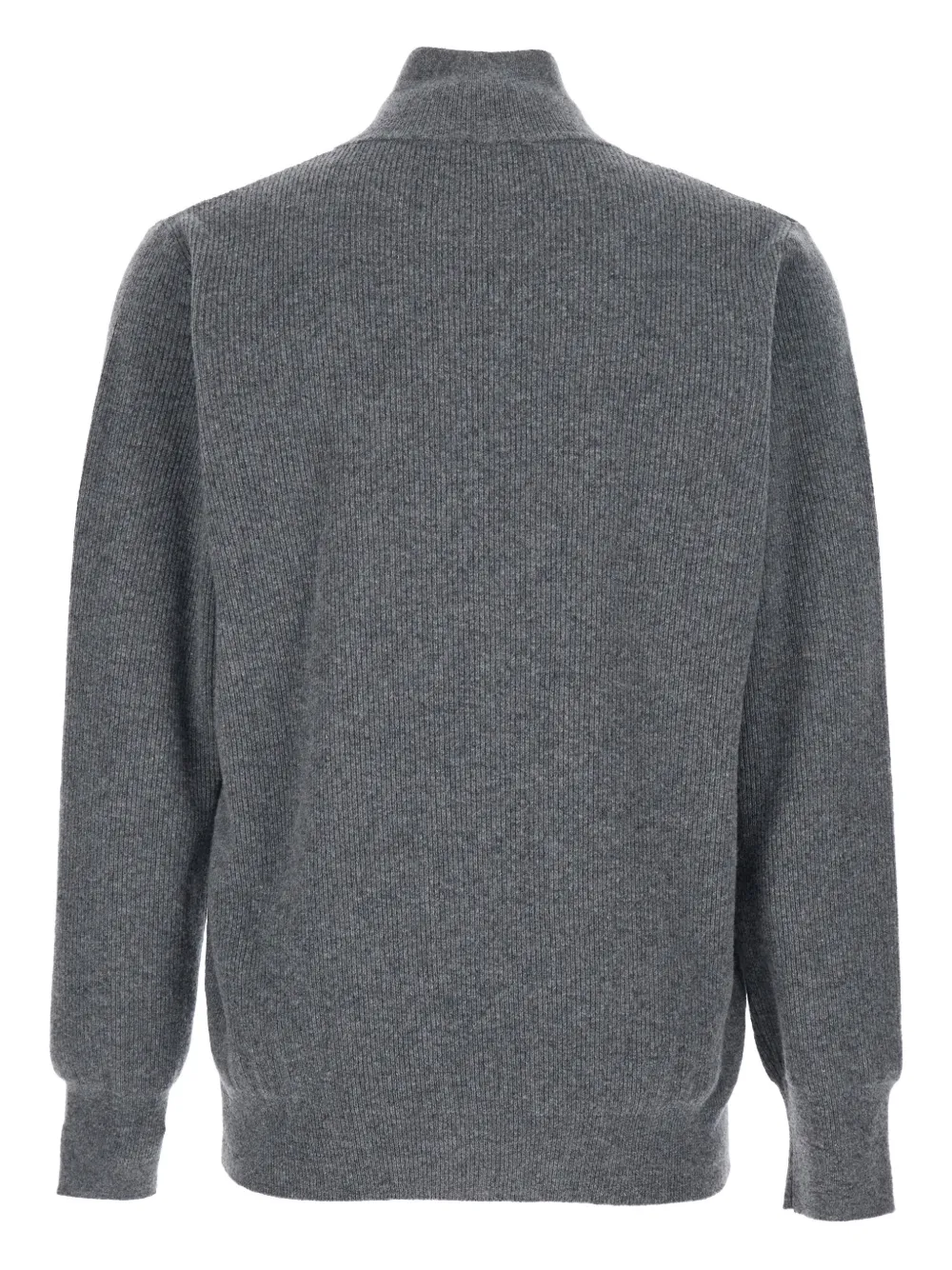 Roberto Collina high neck ribbed knit sweater - Grijs