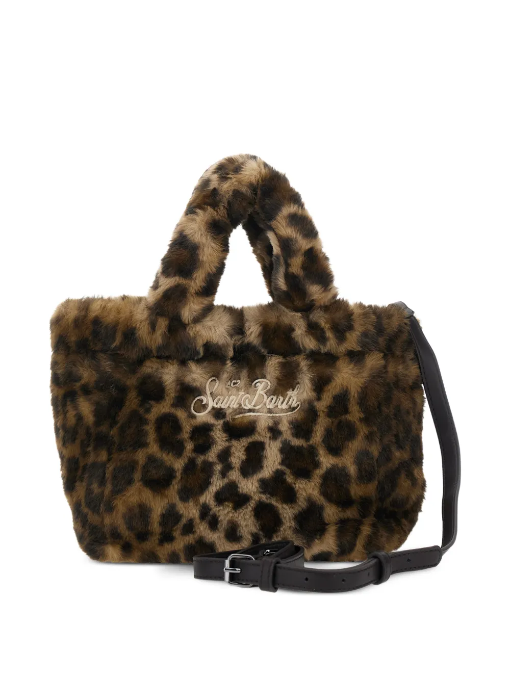 MC2 Saint Barth Kids mini Vanity leopard-print tote bag - Bruin