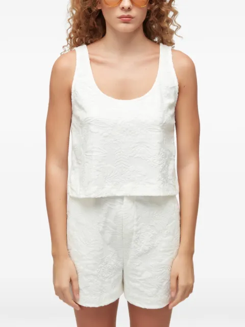 Osklen floral-jacquard top