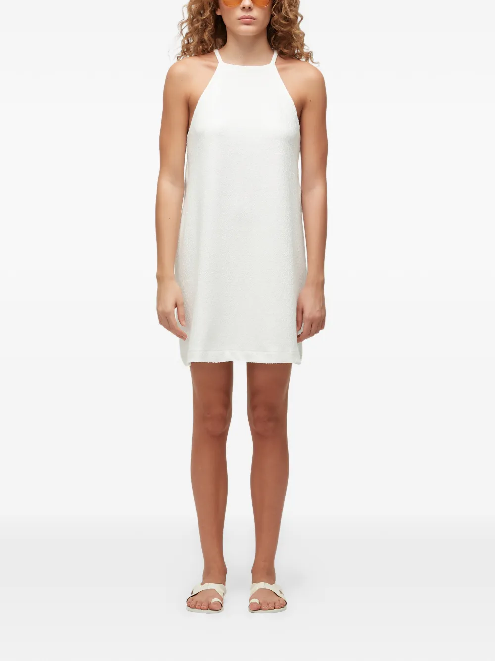 Osklen halter-neck mini dress - Weiß