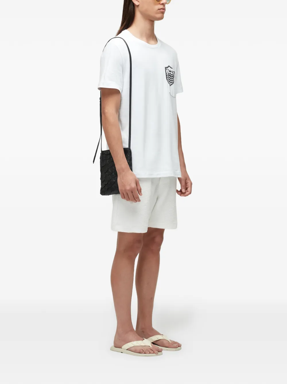 Osklen textured bermuda shorts - Wit