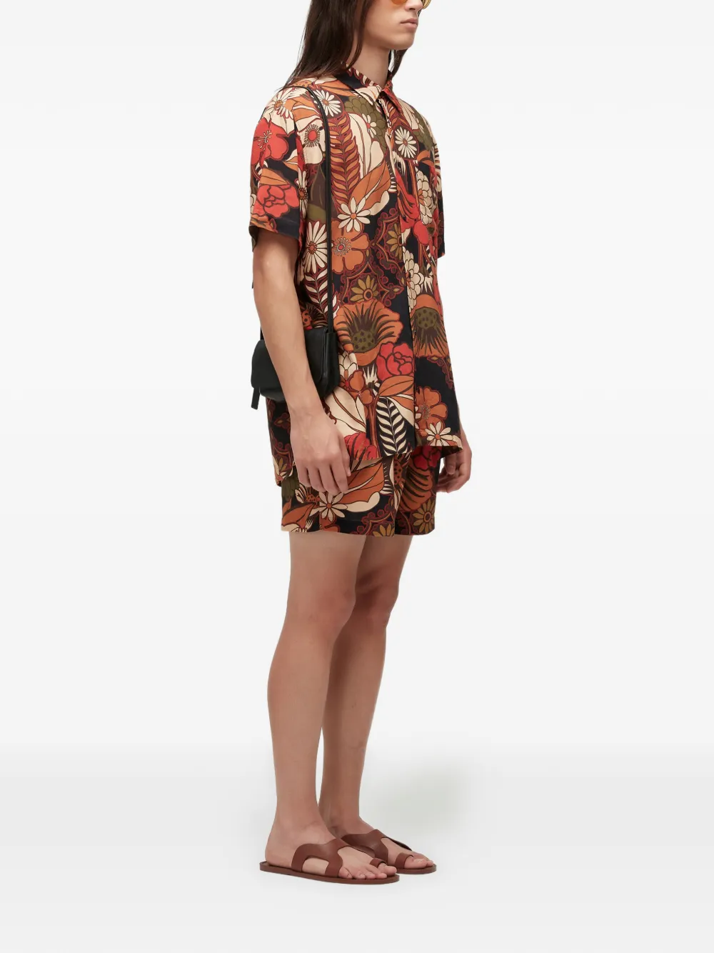 Osklen floral-pattern short-sleeve shirt - Zwart