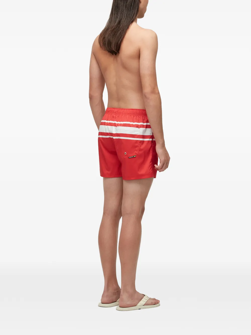  Osklen Striped-detail Deck Shorts - Red 