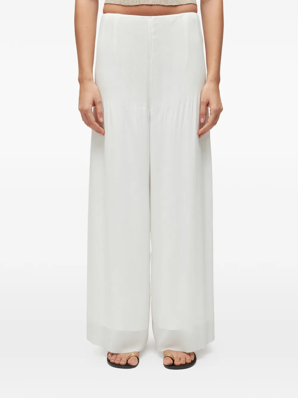 Osklen pleated-detail trousers | White | Image 1