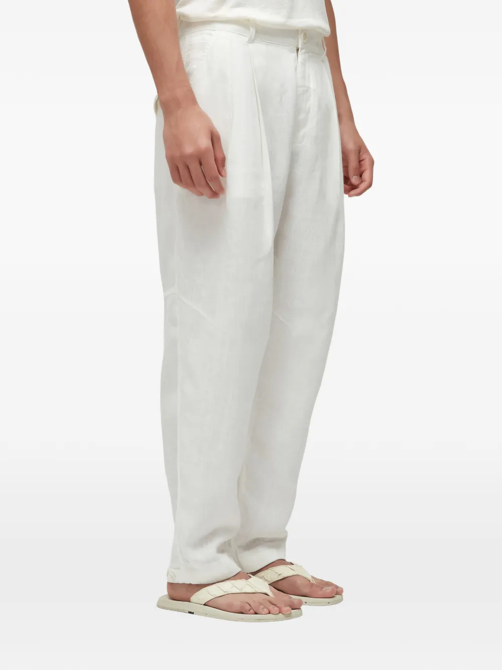  Osklen Pleated Tailored Trousers - White 