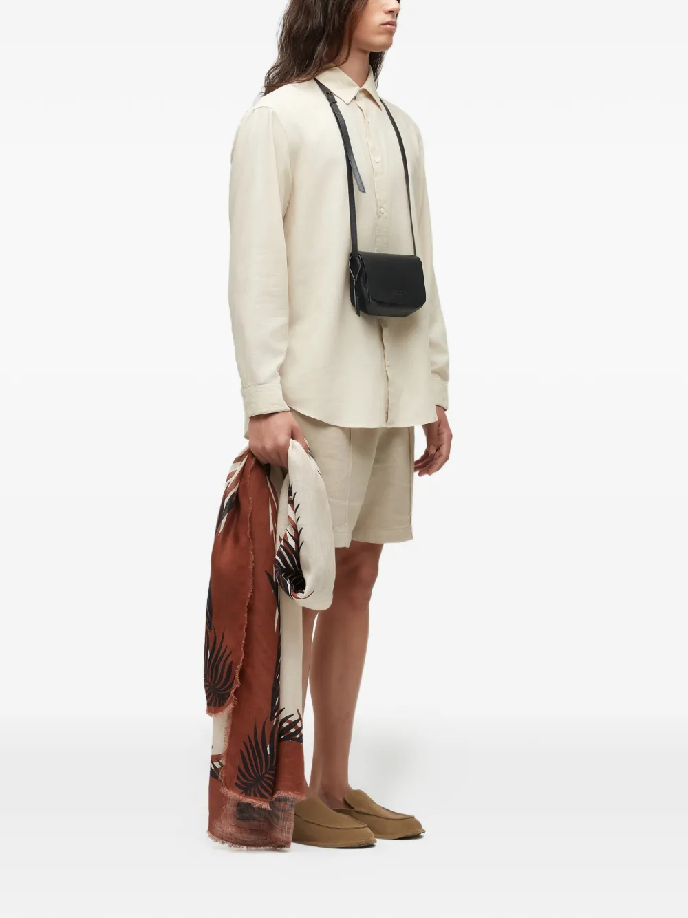 Osklen linen bermuda shorts - Beige