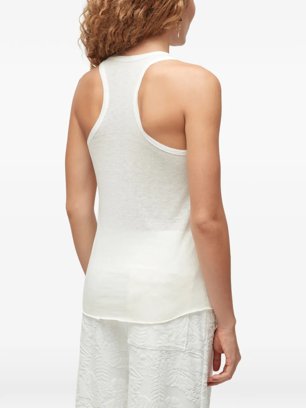  Osklen Curved-hem Tank Top - White 