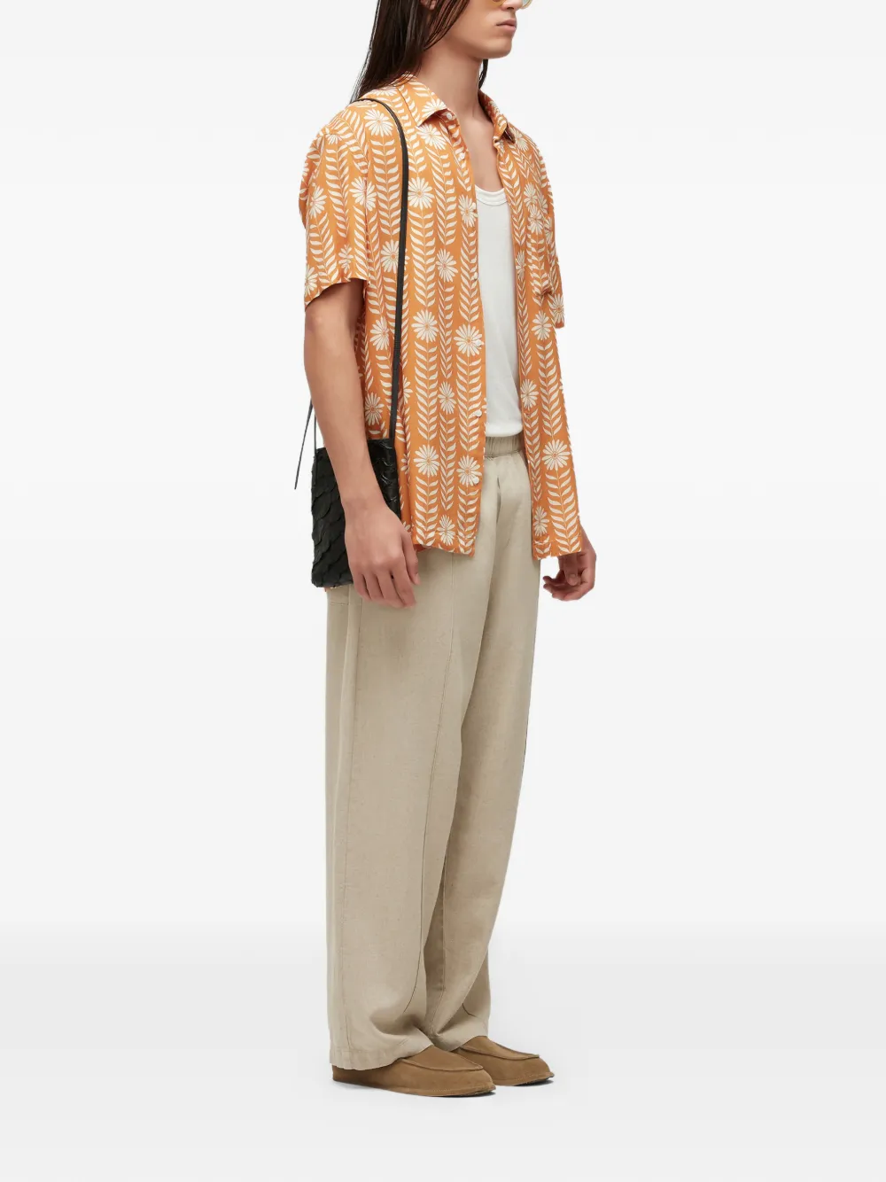 Osklen Daisy floral-pattern shirt - Oranje