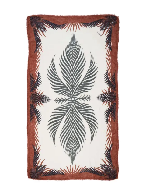 Osklen écharpe à imprimé végétal