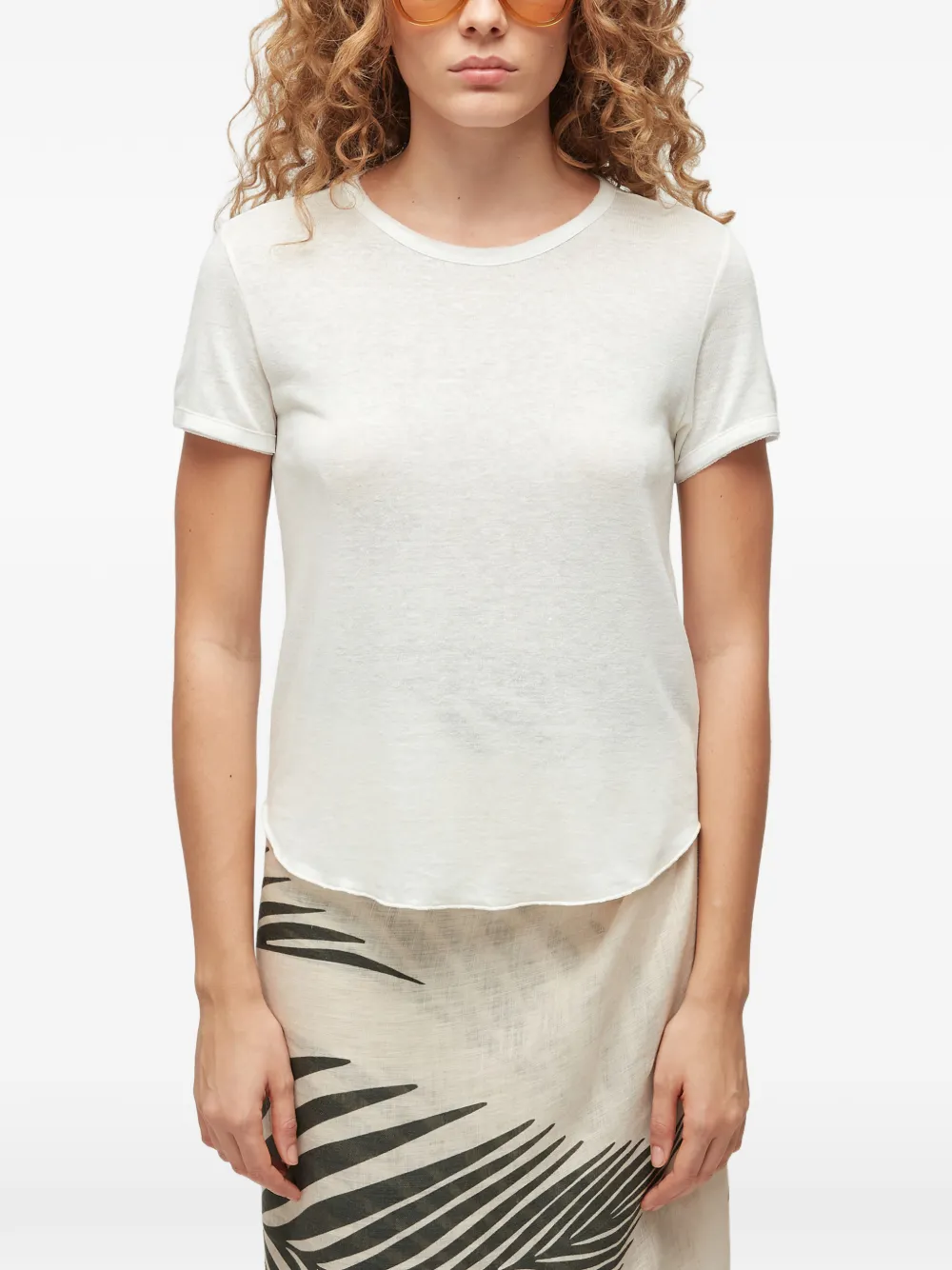 Osklen curved-hem T-shirt | White | Image 1