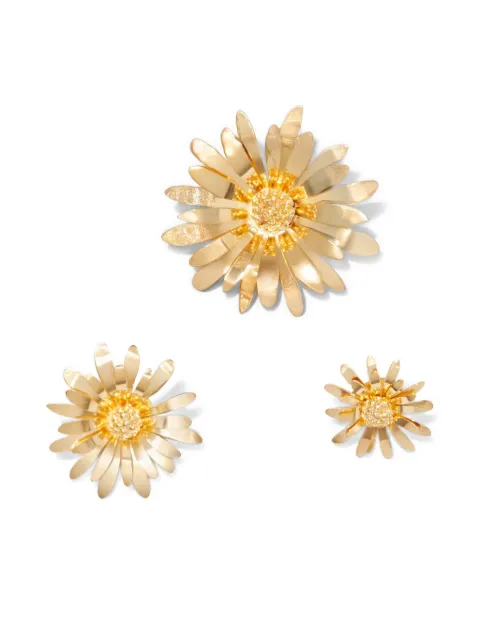 Osklen daisy-motif brooch (set of three)