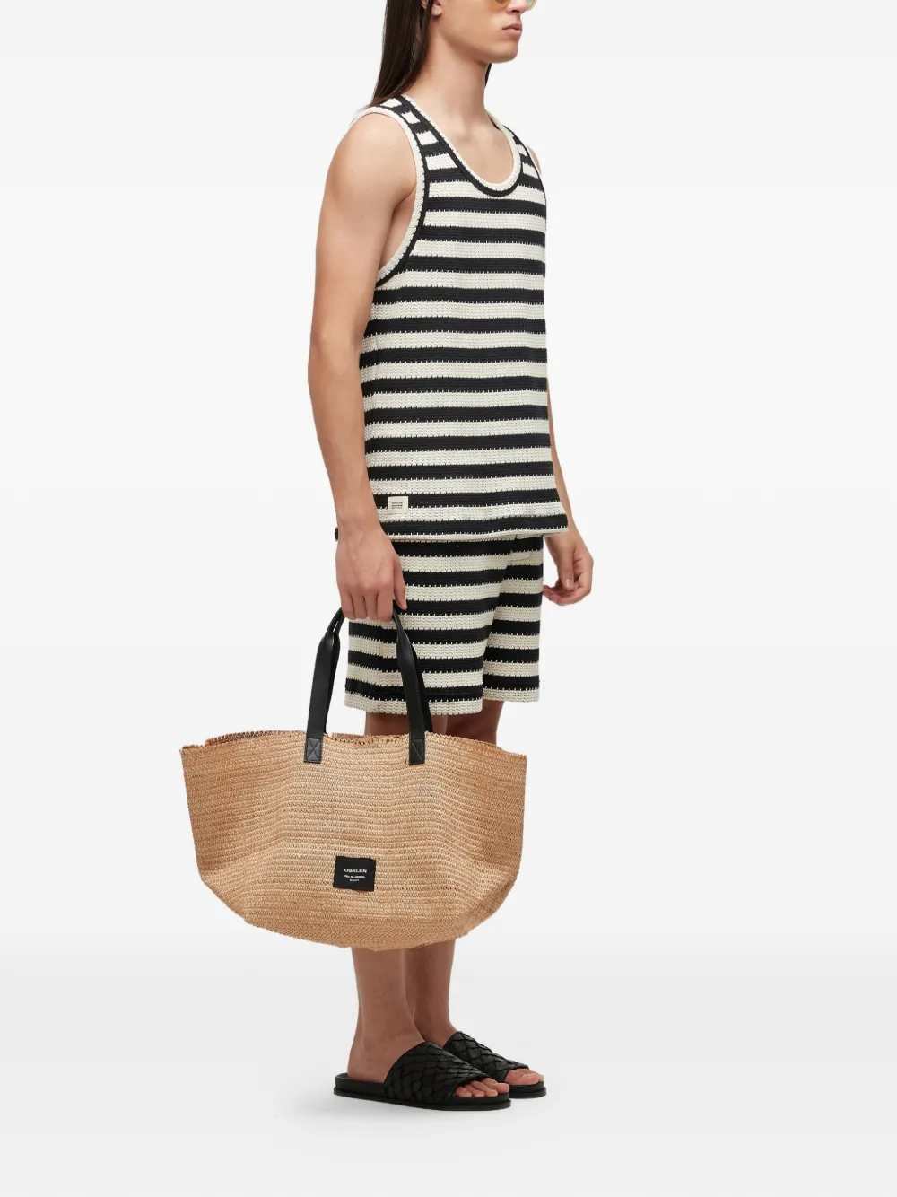 Osklen striped tank top - Zwart