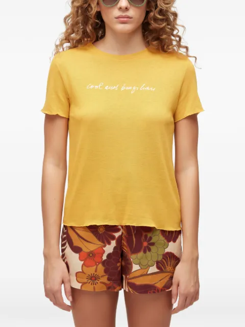 Osklen raw-edge logo-detail T-shirt