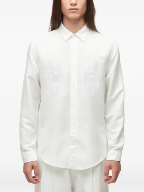 Osklen leaf-embroidered shirt