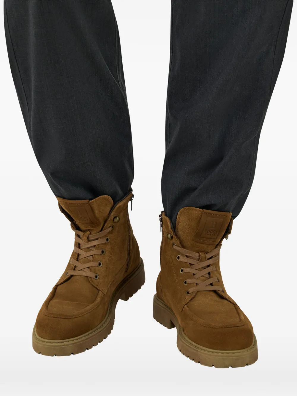 Boggi Milano Valley suède enkellaarzen Bruin