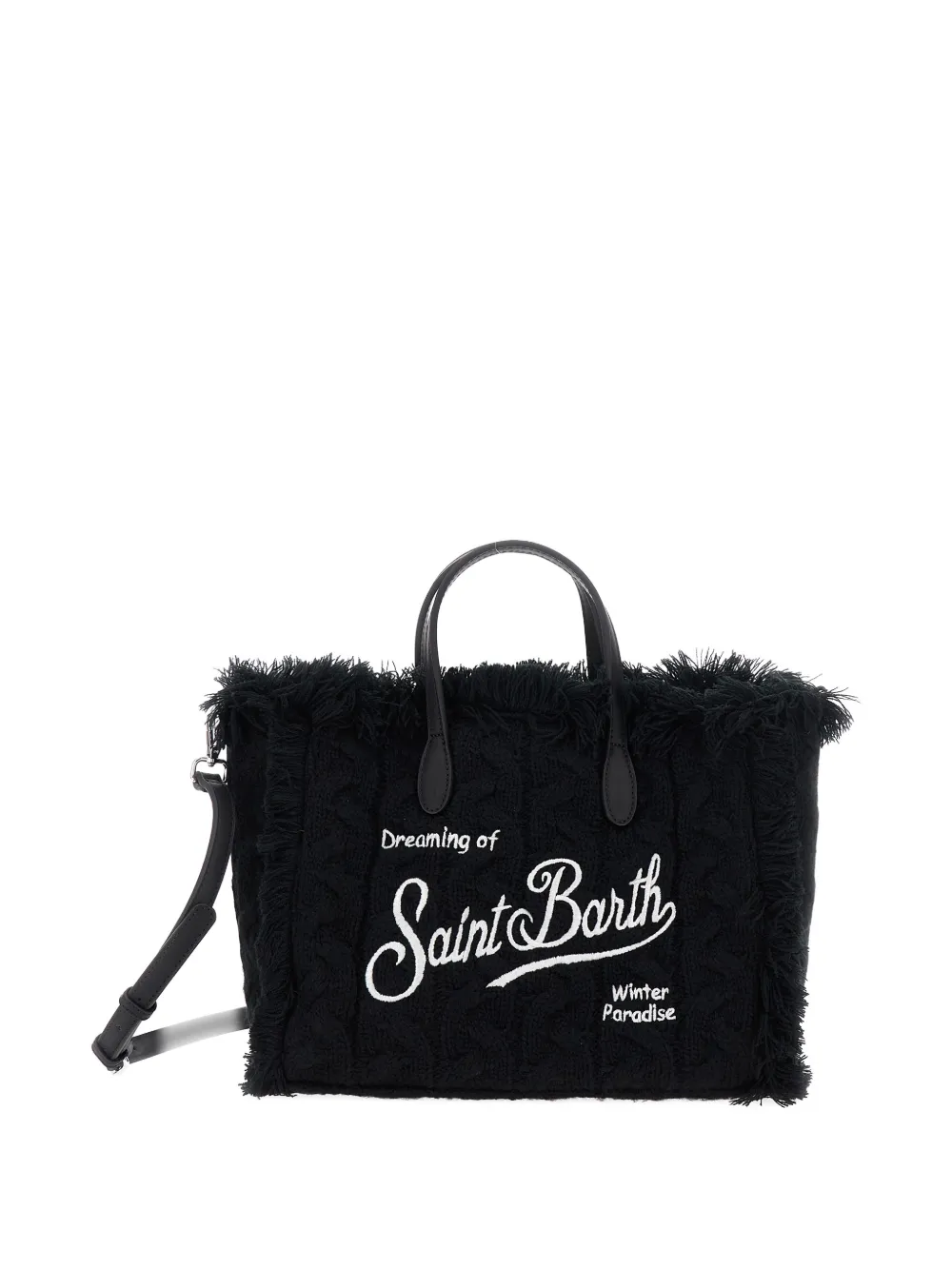 MC2 Saint Barth Kids fringed logo tote bag - Nero