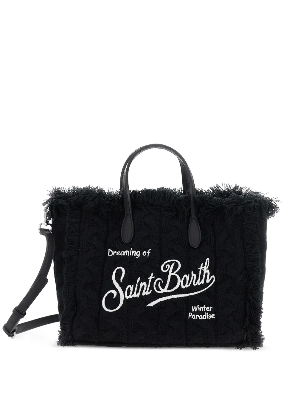 MC2 Saint Barth Kids fringed logo tote bag - Nero