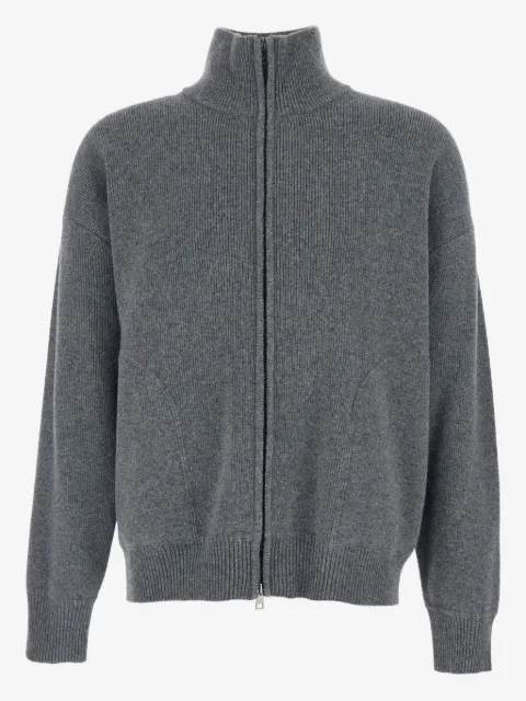 Roberto Collina cardigan à maille nervurée avec col montant