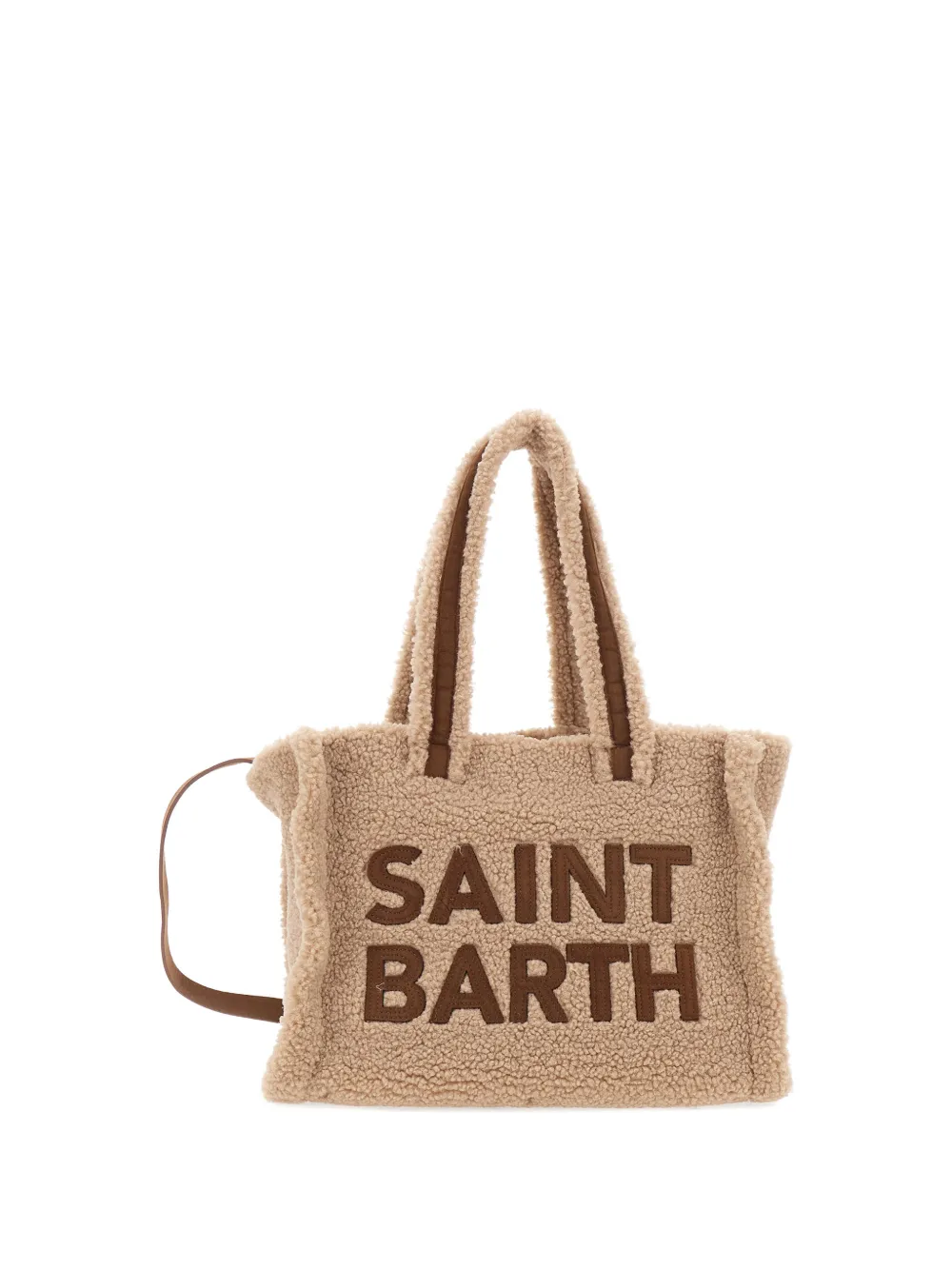 MC2 Saint Barth Kids maxi logo 'colette' handbag - Toni neutri