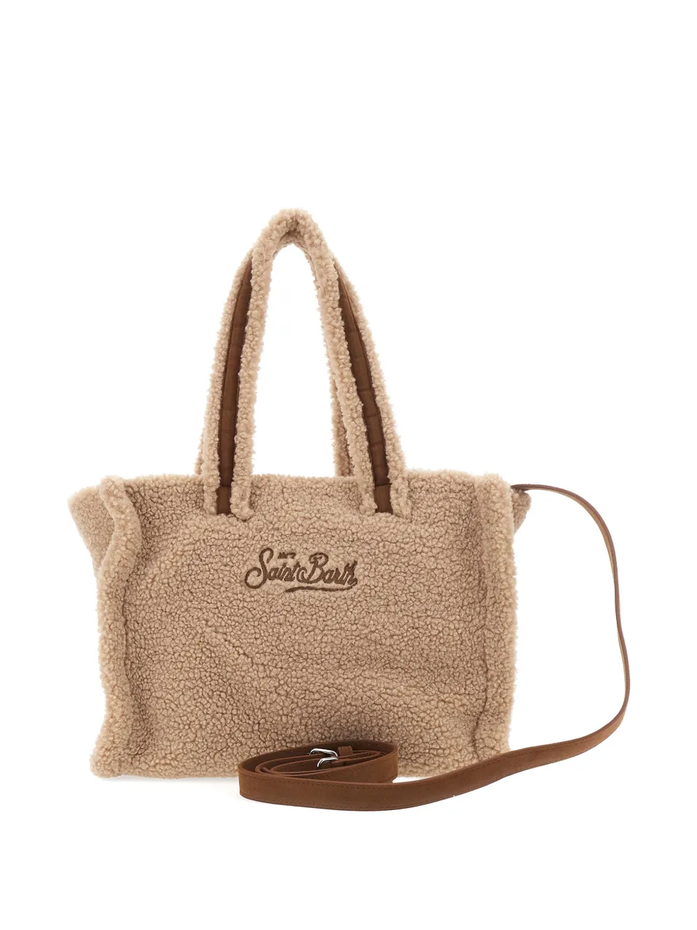 MC2 Saint Barth Kids maxi logo 'colette' handbag - Beige