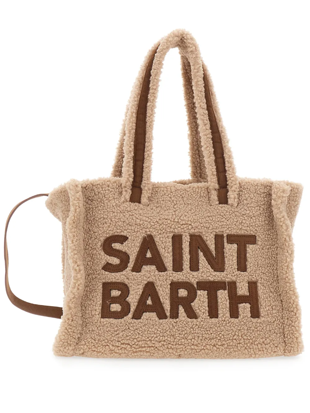 MC2 Saint Barth Kids maxi logo 'colette' handbag - Toni neutri