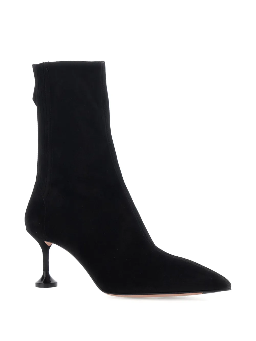 Aquazzura Suède laarzen met puntige neus Zwart