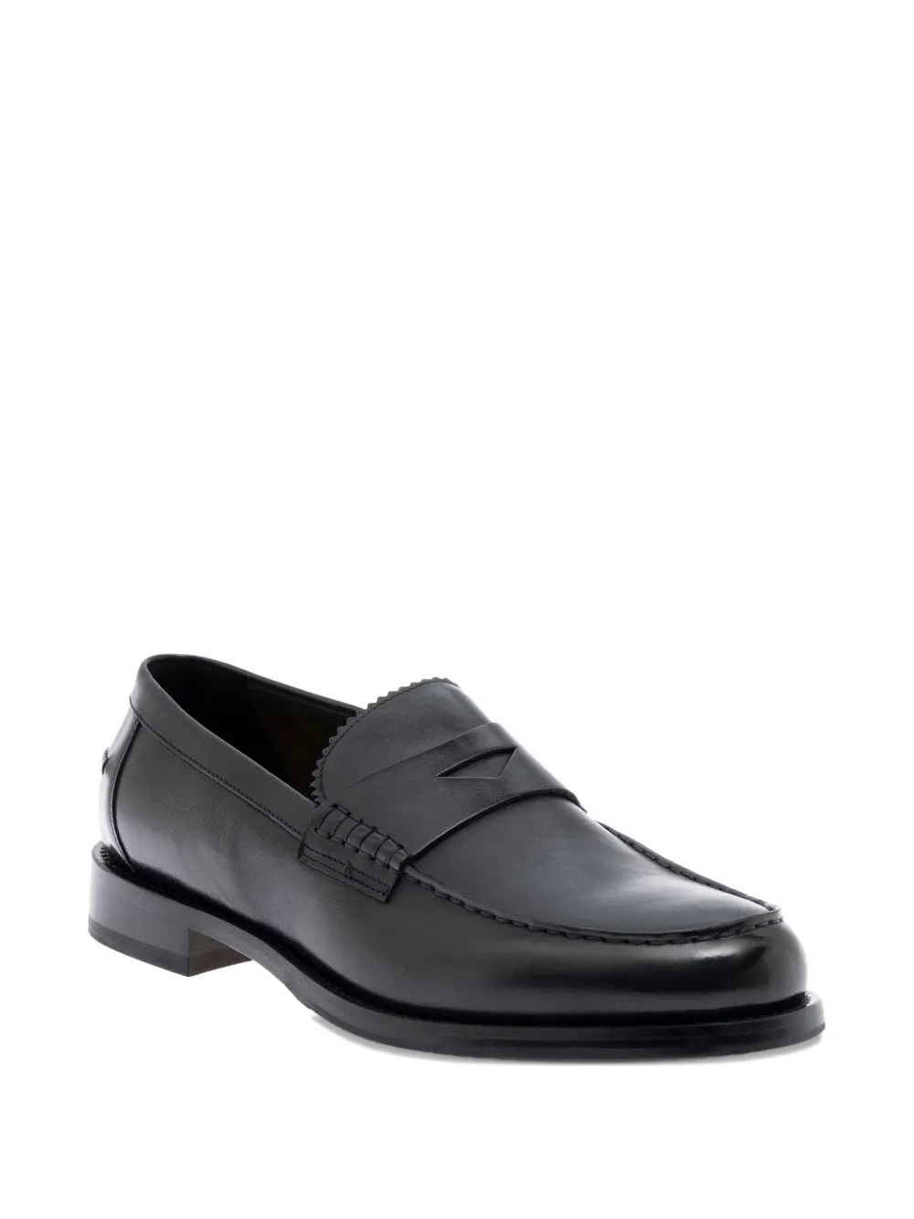 Doucal's almond toe loafers - Zwart