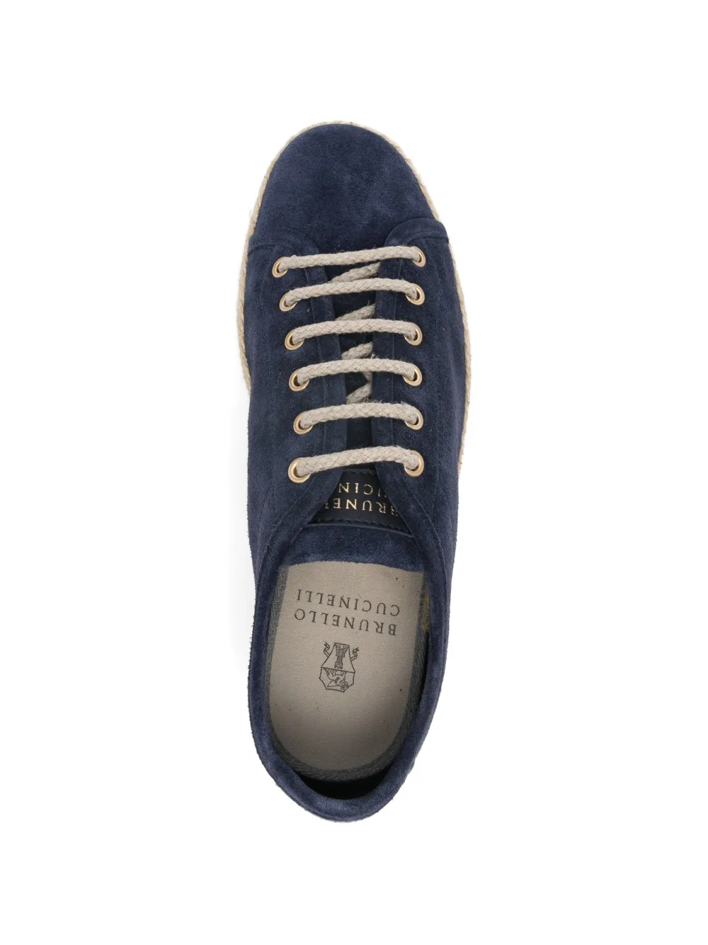 Brunello Cucinelli suede espadrilles Blauw