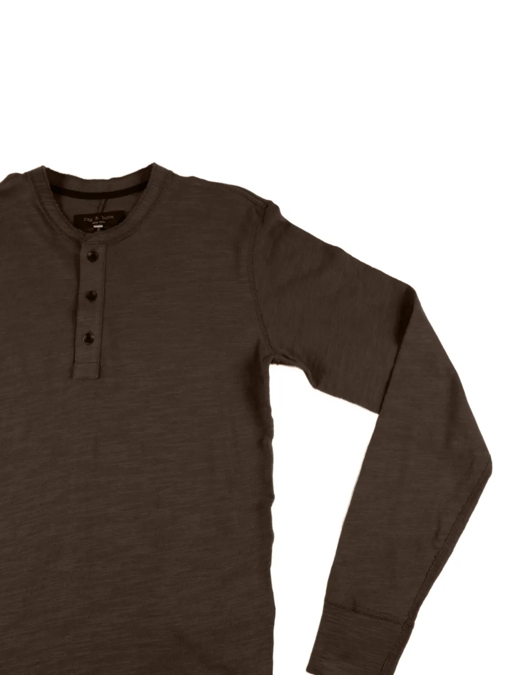  Rag & Bone Henley Crew-neck T-shirt - Brown 
