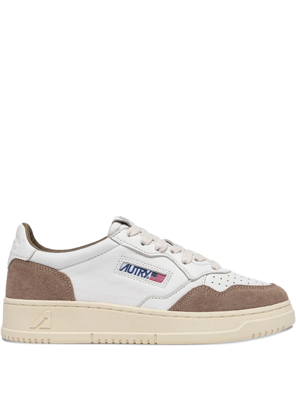 Autry suede-panels sneakers - Bianco