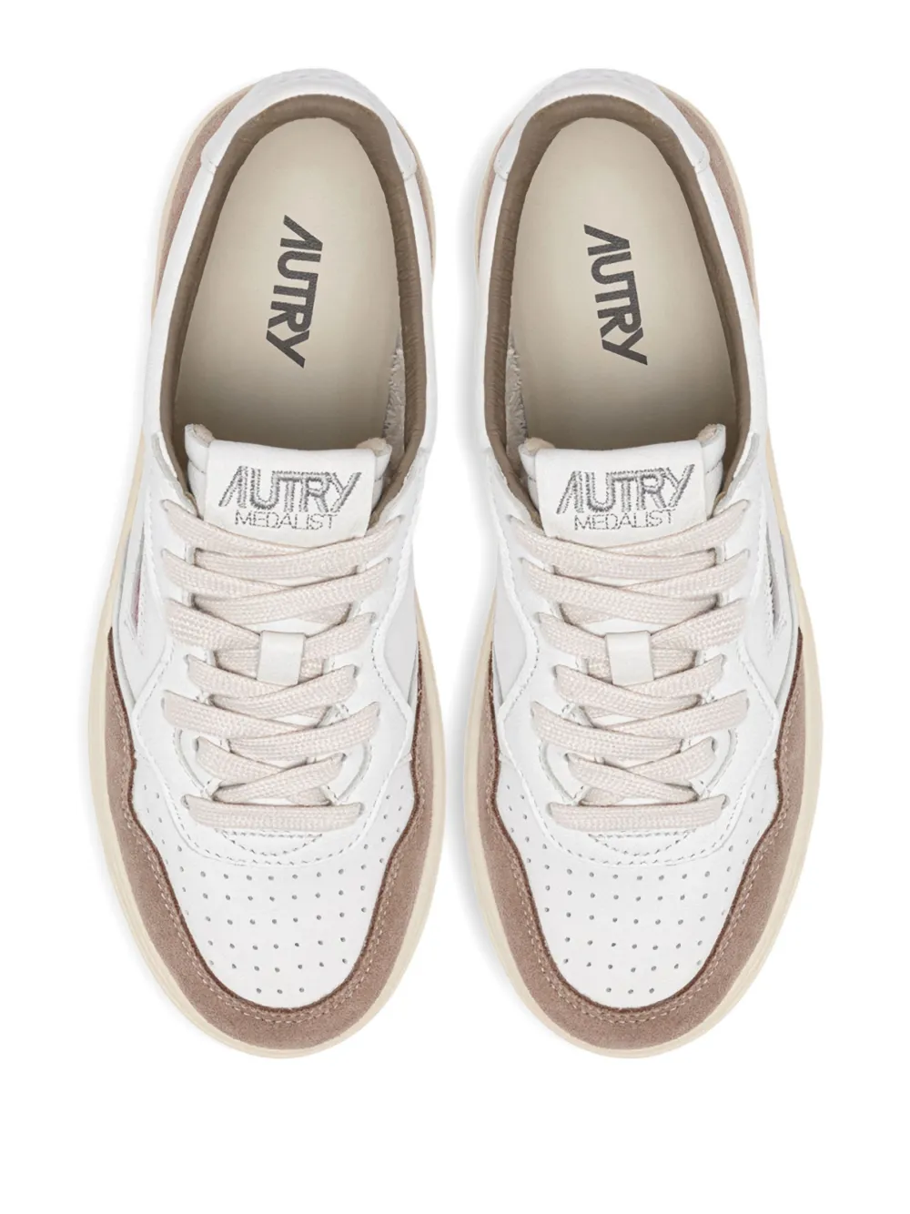 Autry Sneakers met suède vlakken Wit