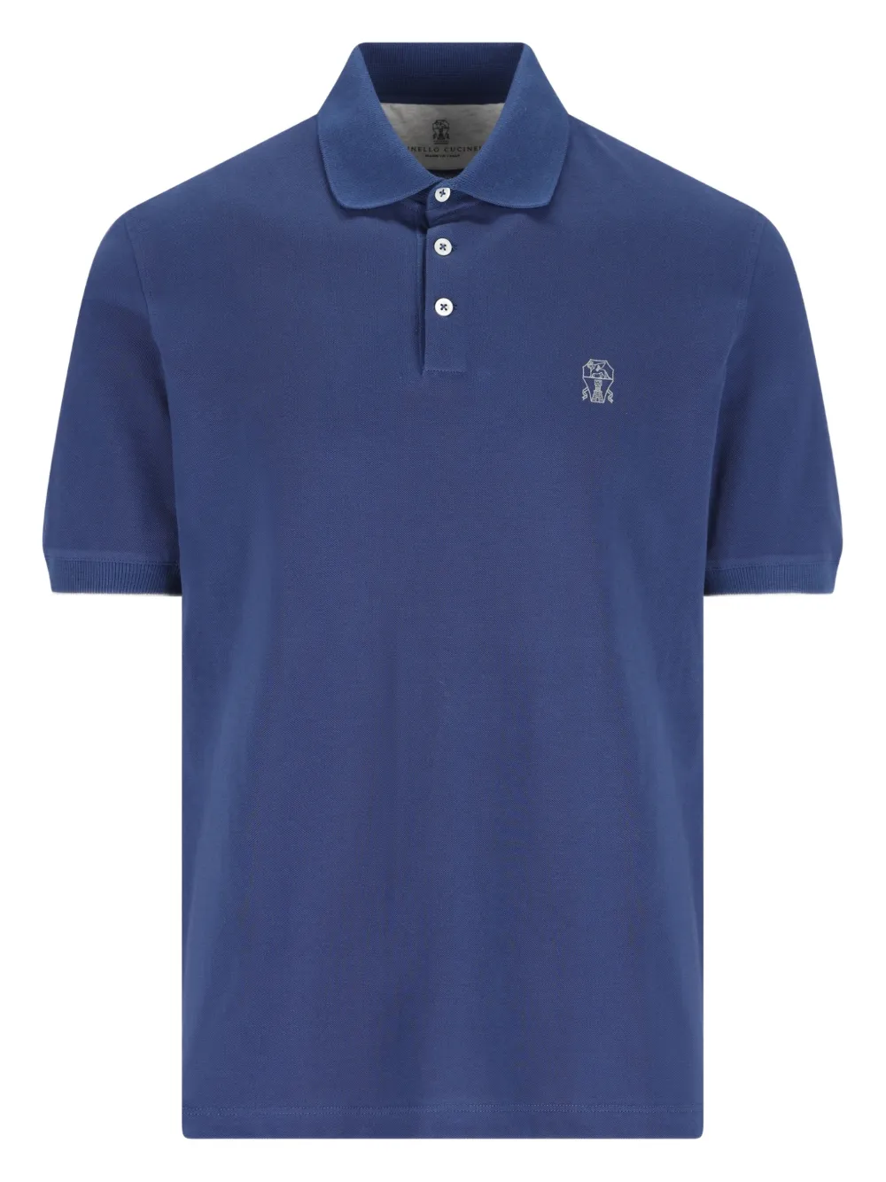 Brunello Cucinelli cotton polo shirt - Blu