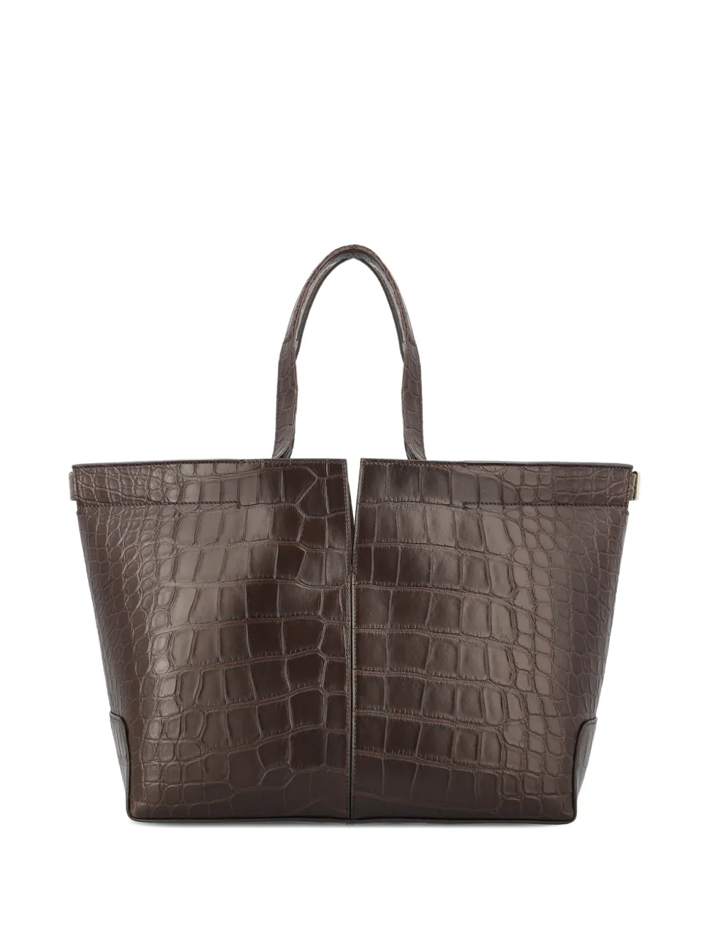 Tod's Alligator tas met ovalen logo - Bruin