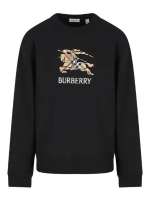 Burberry Kids Pear crew-neck Cotton Sweatshirt | Black | FARFETCH