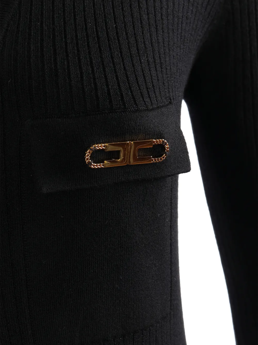 V-Neck Ribbed Dress