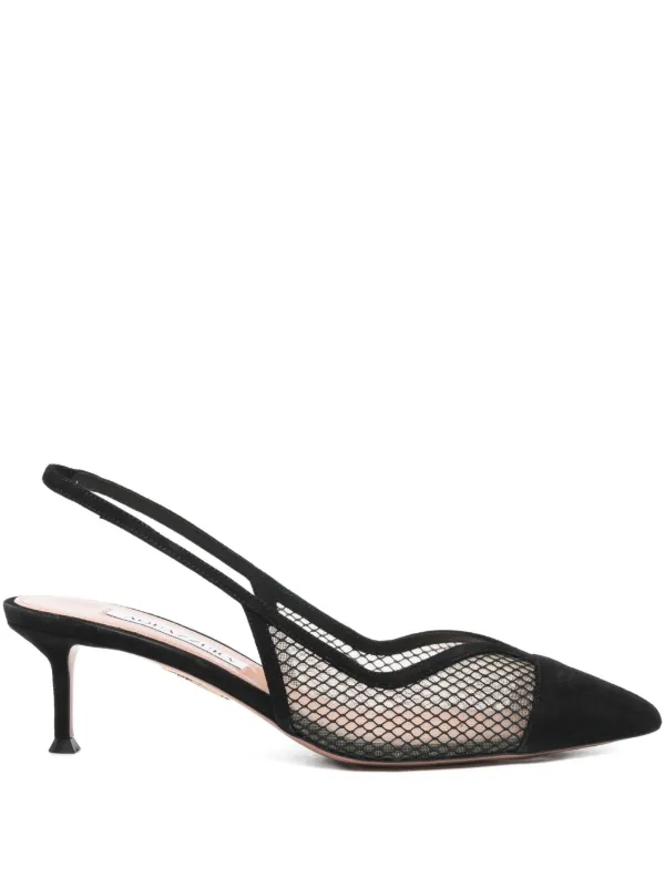 Aquazzura Gia Slingback Pumps in Black