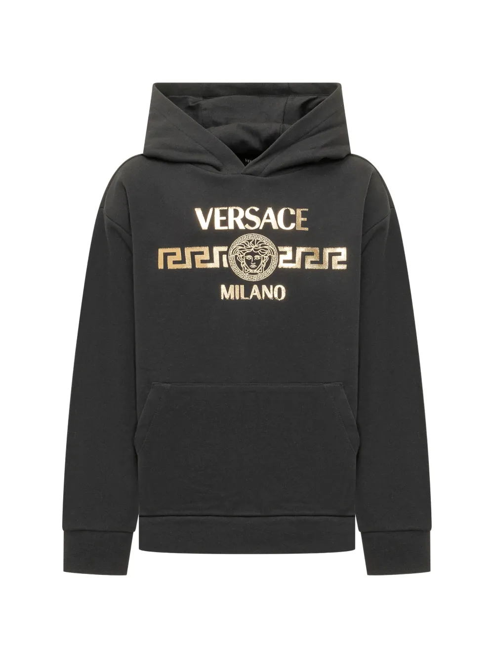 Versace Kids fade logo hoodies - Nero