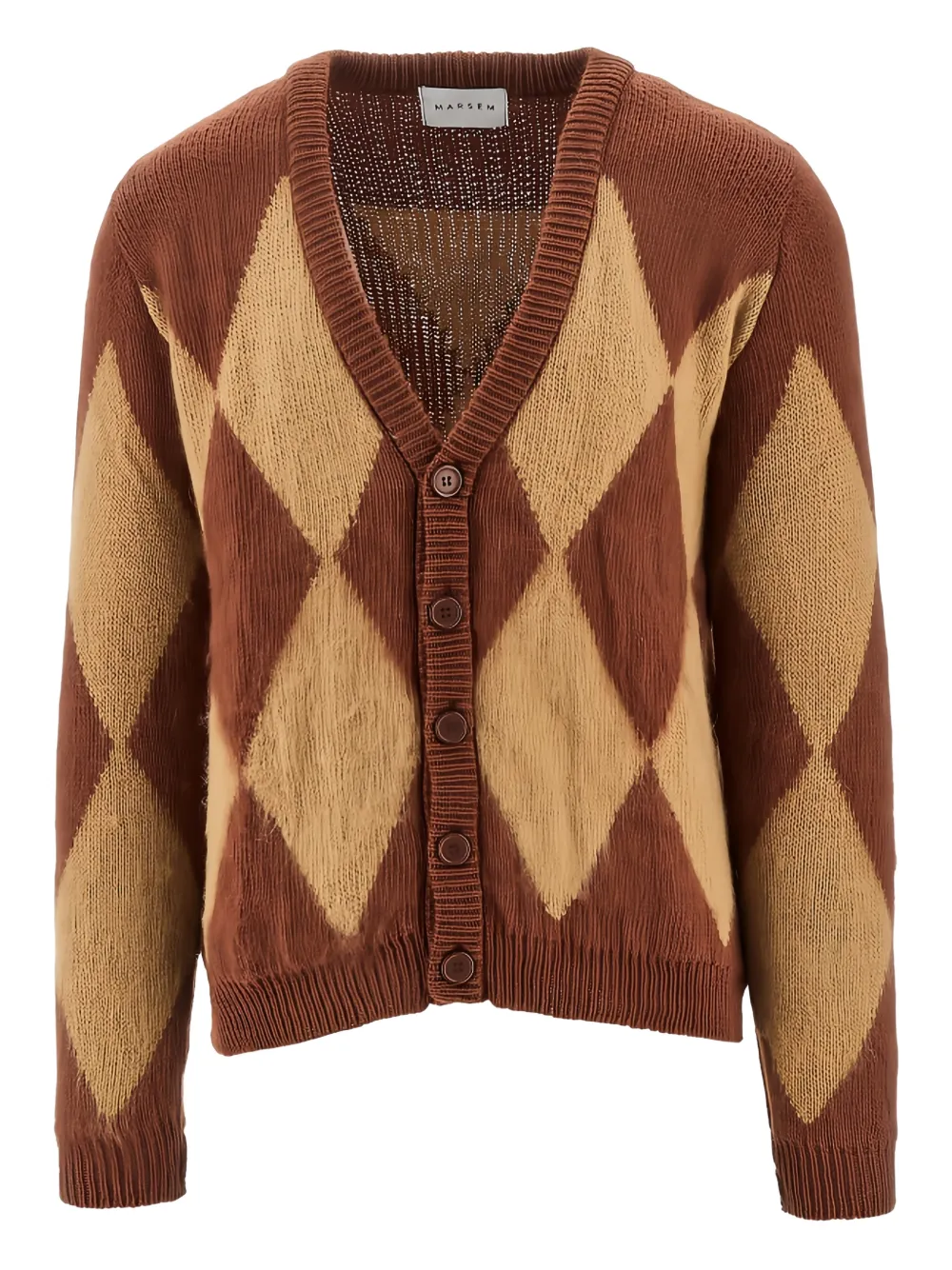 MARSEM argyle cardigan | Brown | Image 1