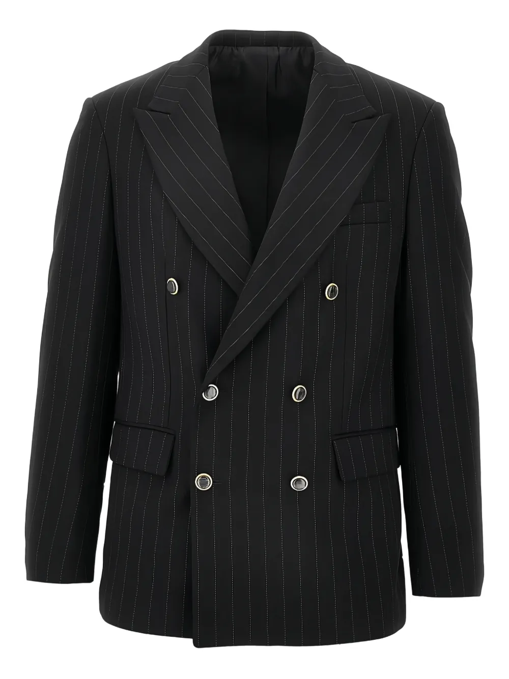 MARSEM pinstriped double-breasted blazer | Black | Image 1