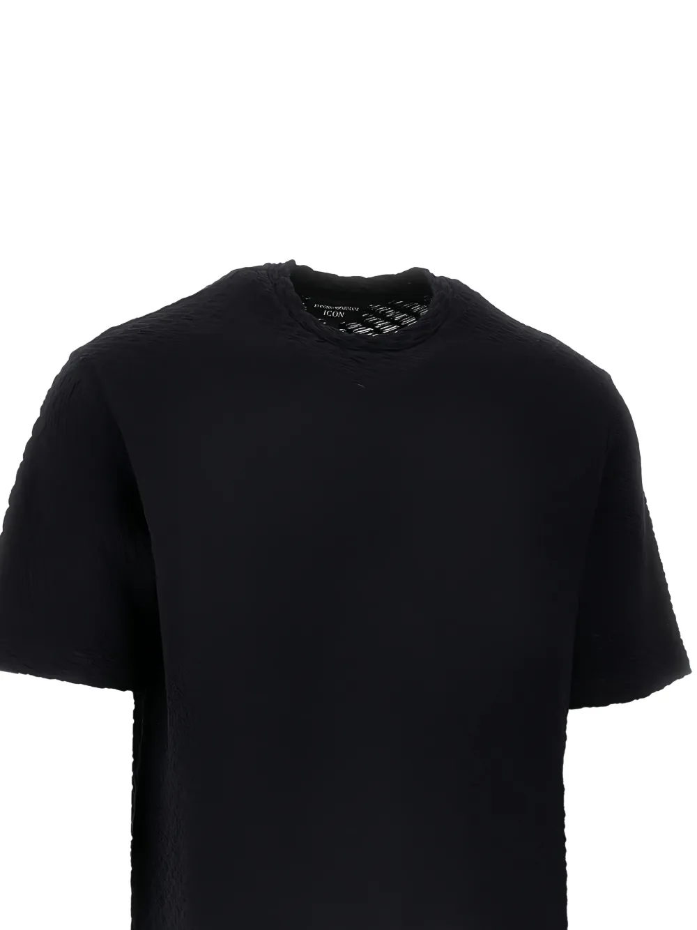 Emporio Armani textured T-shirt - Zwart