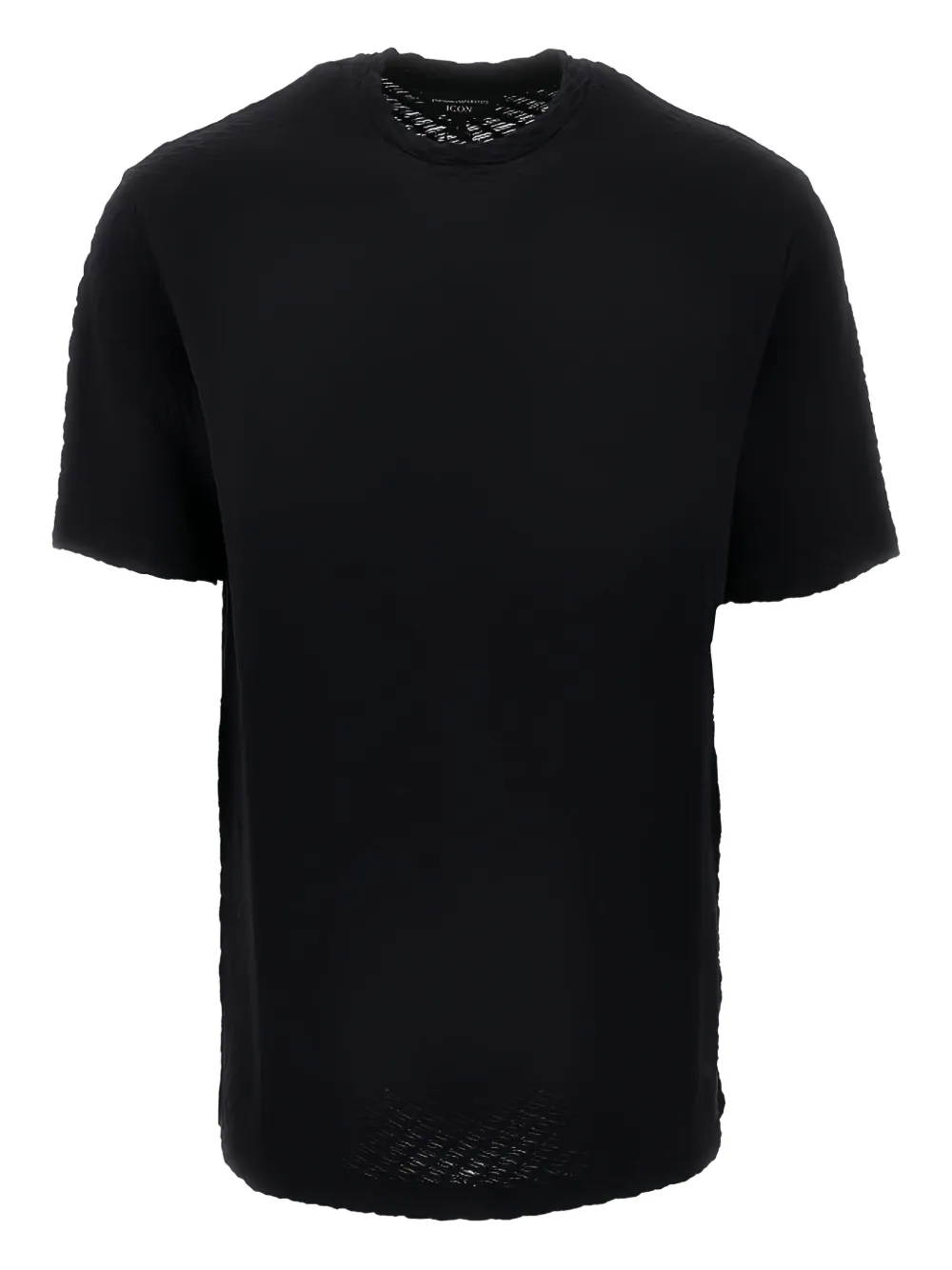 Emporio Armani textured T-shirt - Nero