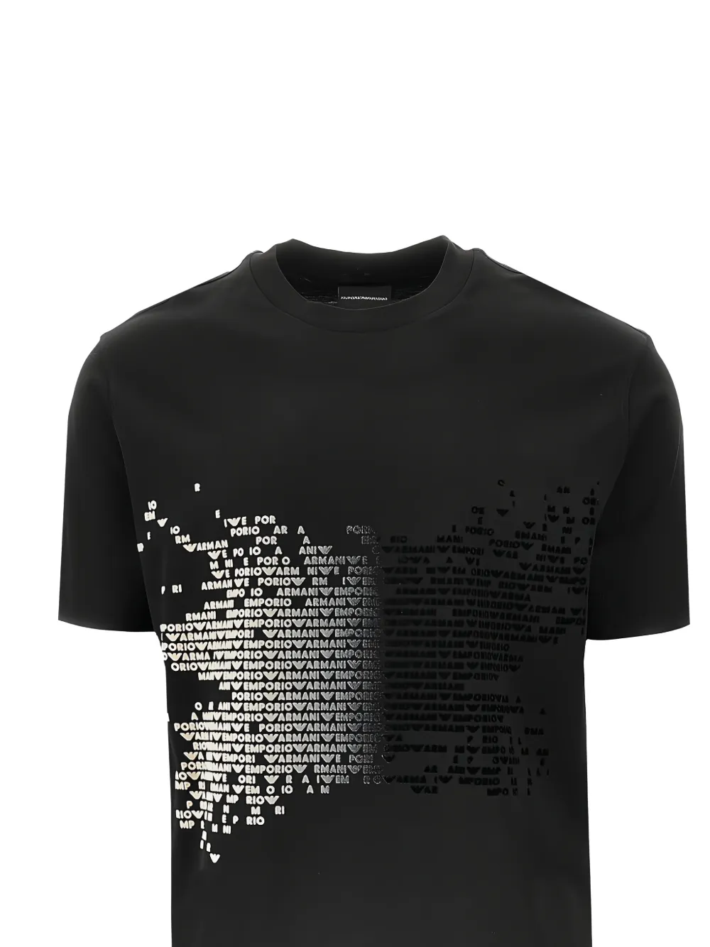 Emporio Armani print T-shirt - Zwart